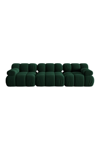 Canapé modulable Tropea - Vert bouteille - 3 places - Toucher velours