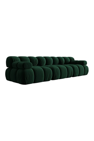 Canapé modulable Tropea - Vert bouteille - 3 places - Toucher velours