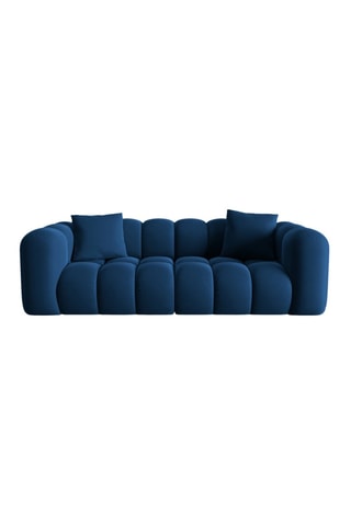 Canapé modulable Halley - Bleu roi - 3 places - Toucher velours