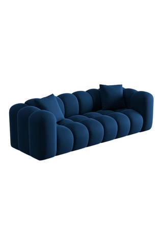 Canapé modulable Halley - Bleu roi - 3 places - Toucher velours