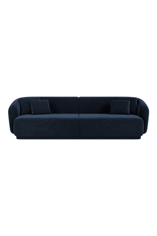 Canapé Louis - Bleu foncé - 4 places - Tissu velours