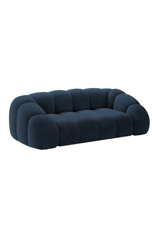 Canapé Lyna - Bleu roi - 3 places - Toucher velours