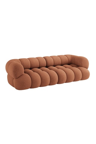 Canapé modulaire Maurice - Rouge brique - 4 places - En tissu chenille