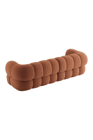 Canapé modulaire Maurice - Rouge brique - 4 places - En tissu chenille