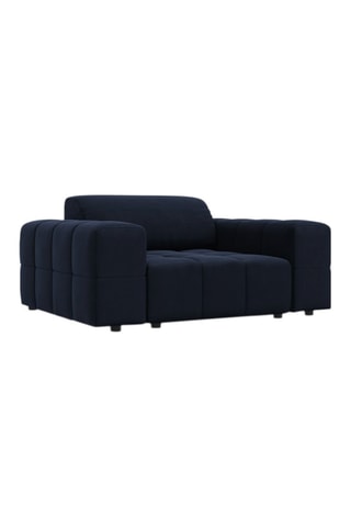 Chauffeuse Luc - Bleu foncé - 1 place - Tissu velours