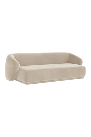 Canapé Louis - Beige - 3 places - Tissu velours