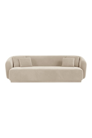 Canapé Louis - Beige - 3 places - Tissu velours