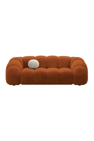 Canapé Lyna - Camel - 3 places - Toucher velours