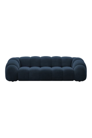 Canapé Lyna - Bleu roi - 4 places - Toucher velours