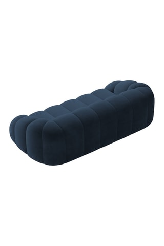 Canapé Lyna - Bleu roi - 4 places - Toucher velours