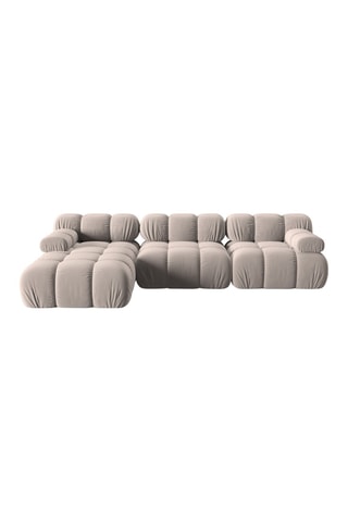 Canapé d'angle gauche modulable Tropea Beige