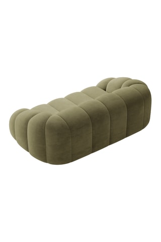 Canapé Lyna - Vert - 3 places - Toucher velours