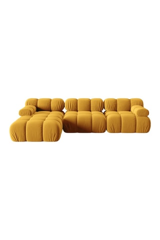 Canapé d'angle gauche modulable Tropea Jaune