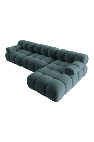 Canapé d'angle droit modulable Tropea Pétrole