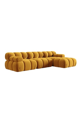 Canapé d'angle droit modulable Tropea Jaune