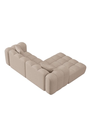 Canapé d’angle gauche modulaire Arden - Gris clair - 3 places - tissu chenille