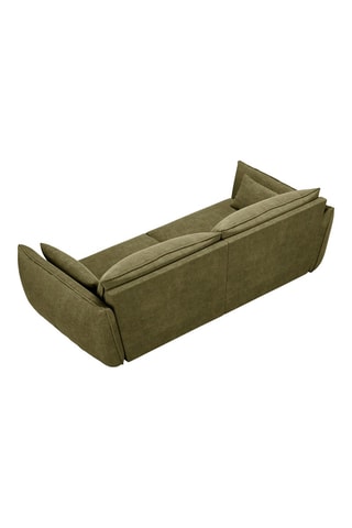 Canapé Vanda - Vert foncé - 3 places - En tissu chenille