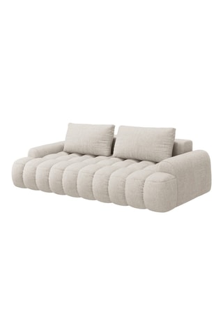 Canapé convertible Orchid - Beige - 4 places - En tissu structurel