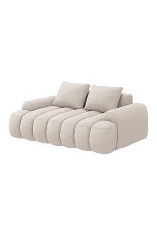 Canapé Simona - Beige - 2 places - Tissu structuré