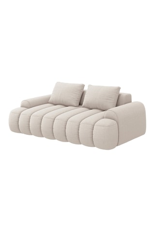 Canapé Simona - Beige - 3 places - Tissu structuré
