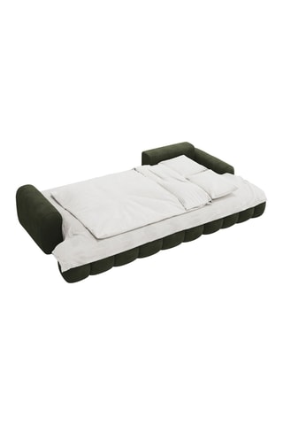 Canapé d'angle droit convertible Simona - Bleu marine - 3 places - Toucher velours