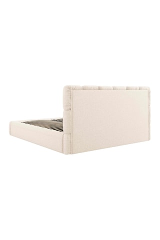 Lit-coffre avec tête de lit Tropea - Beige clair