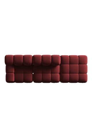 Canapé d'angle droit modulable Tropea - Bordeaux - 4 places - Toucher velours
