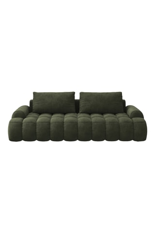 Canapé convertible Orchid - Vert foncé - 4 places - Toucher velours