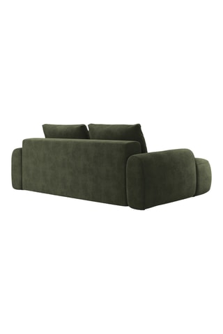 Canapé convertible Orchid - Vert foncé - 4 places - Toucher velours