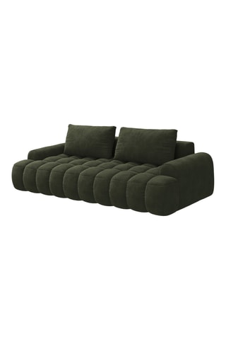 Canapé convertible Orchid - Vert foncé - 4 places - Toucher velours