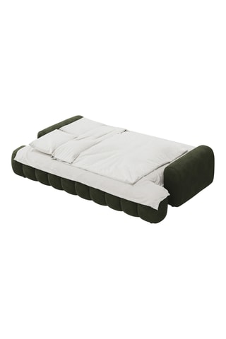 Canapé convertible Orchid - Vert foncé - 4 places - Toucher velours