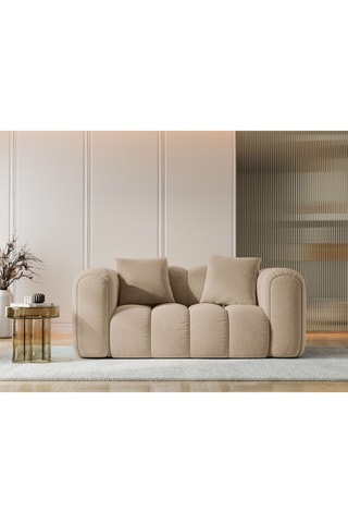 Canapé Arden - Beige - 2 places - Toucher velours