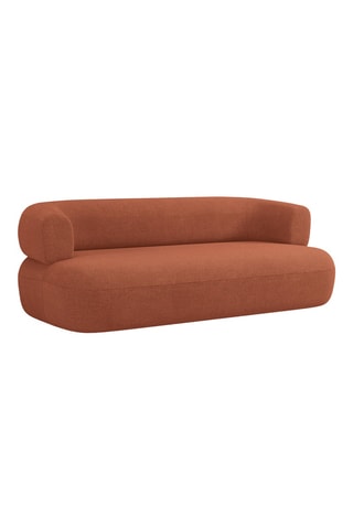 Canapé Aldrin - Marron - 2 places - Tissu bouclette