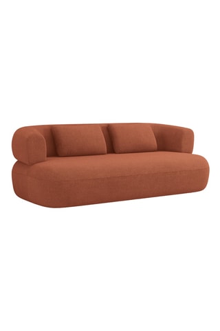 Canapé Aldrin - Marron - 2 places - Tissu bouclette