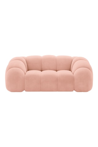 Canapé Lyna - Rose - 2 places - Toucher velours