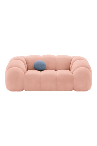 Canapé Lyna - Rose - 2 places - Toucher velours