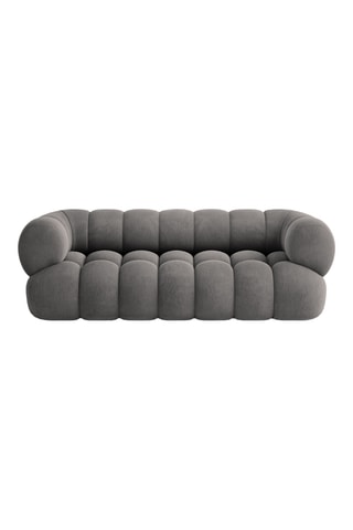 Canapé Maurice - Gris foncé - 3 places - Toucher velours