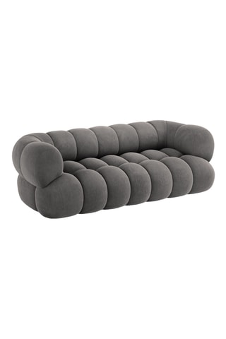 Canapé Maurice - Gris foncé - 3 places - Toucher velours