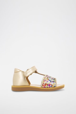 Sandalias de piel Poppy Tao Easy - Marrón, multicolor y dorado