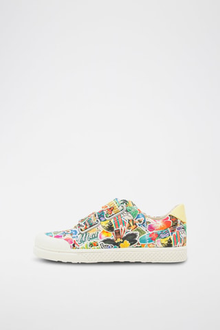 Zapatillas - Blanco, azul, amarillo y naranja