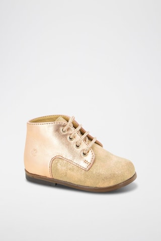 Botines de piel Zeus Derby - Rosa y dorado