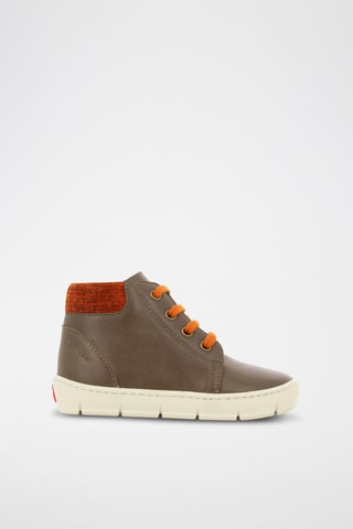 Zapatillas altas de piel - Rojo, marrón y naranja