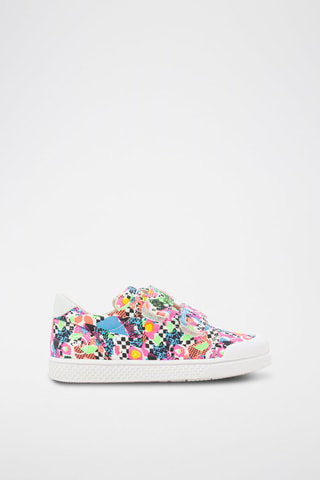 Zapatillas - Blanco, verde y rosa