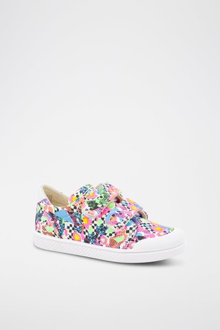 Zapatillas - Blanco, verde y rosa