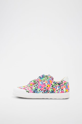 Zapatillas - Blanco, verde y rosa