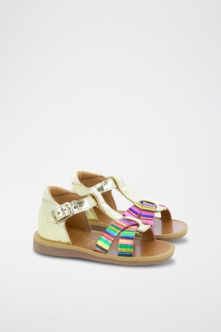 Sandalias de piel Poppy XEXE - Multicolor y dorado