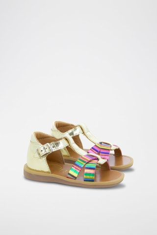Sandalias de piel Poppy XEXE - Multicolor y dorado