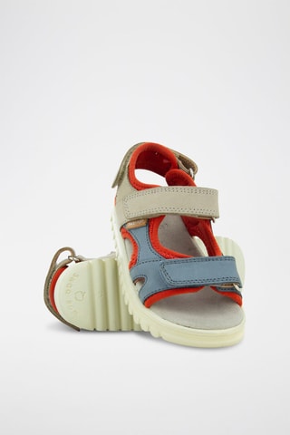 Sandalias de piel Rolly Boy Scratch - Beige, rojo y azul