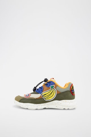 Zapatillas - Beige, verde y marrón