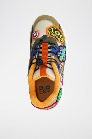 Zapatillas - Beige, verde y marrón